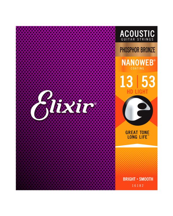 Elixir Phos. Bronze NANOWEB Acoustic Strings HD Light 13-53