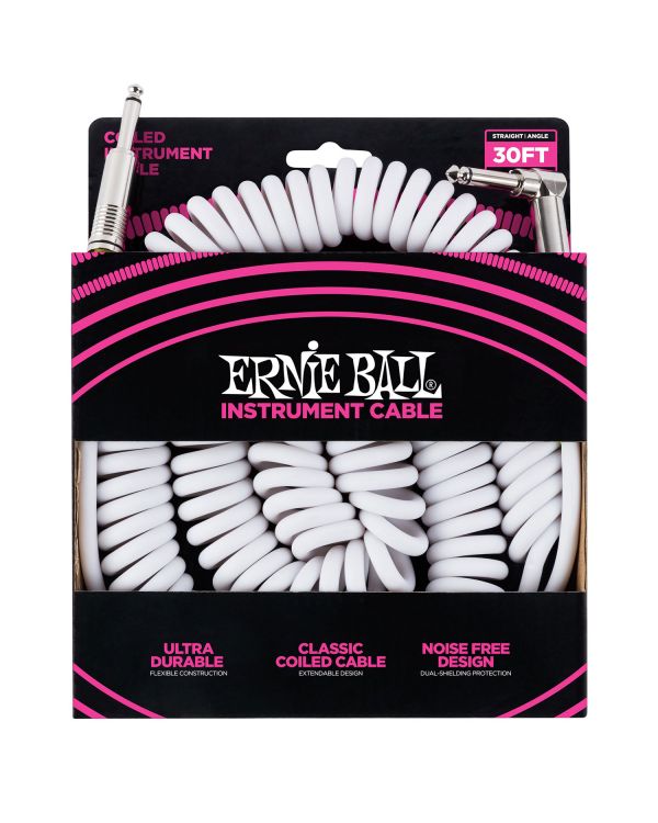 Ernie Ball 6045 9m / 30ft Instrument Coil Cable White