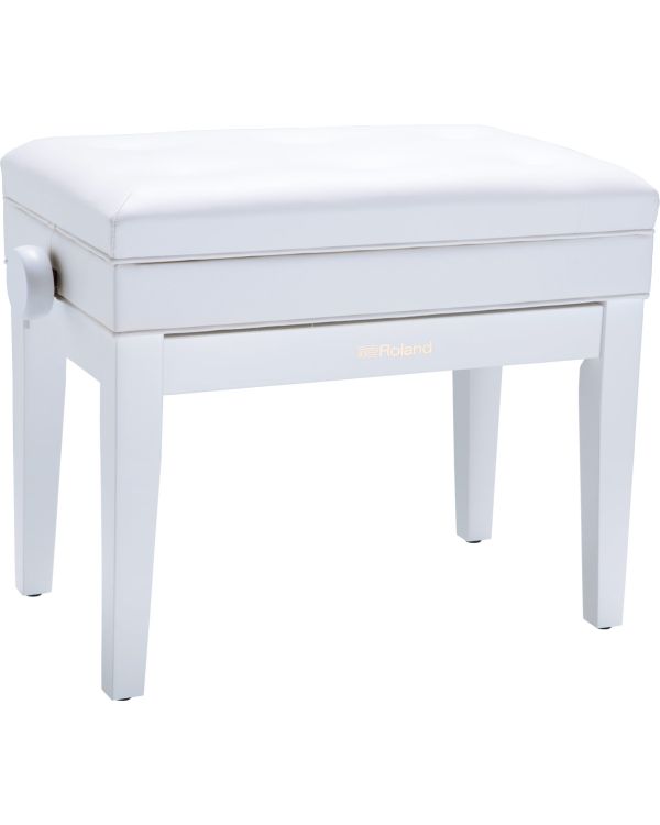 Roland RPB-400 Adjustable Height Piano Bench with Storage Satin White