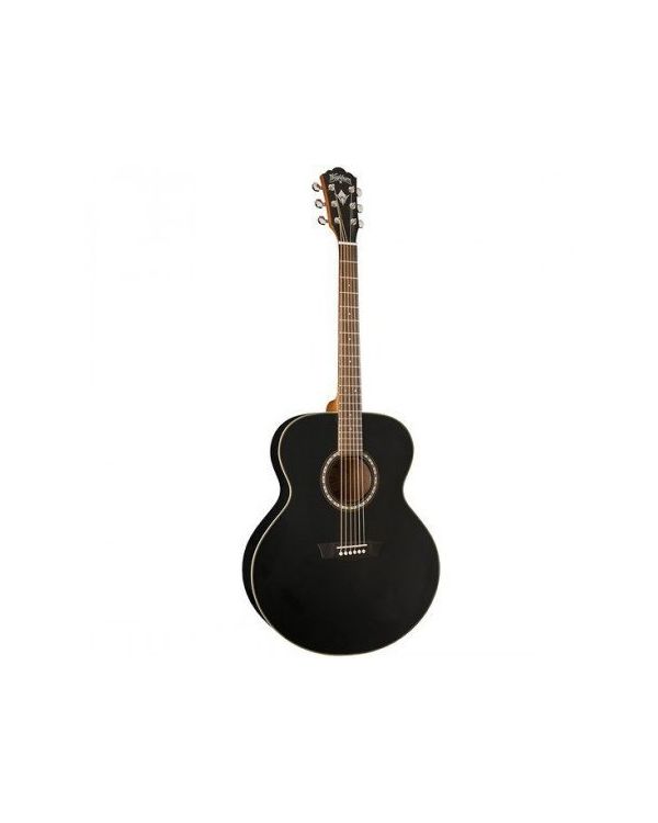 Washburn WG7SBM-O Mini Jumbo Acoustic Guitar Black