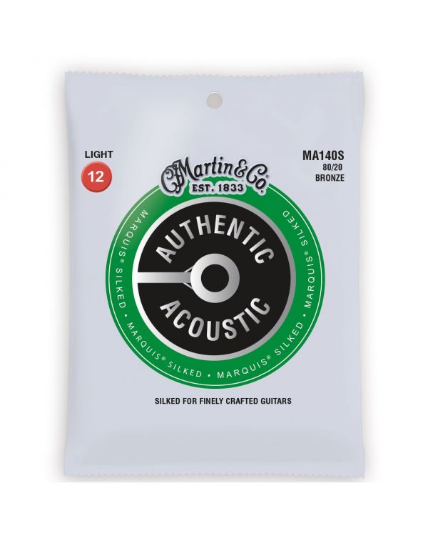 Martin Authentic Acoustic Marquis Silked 80/20 Bronze Light Guitar Strings
