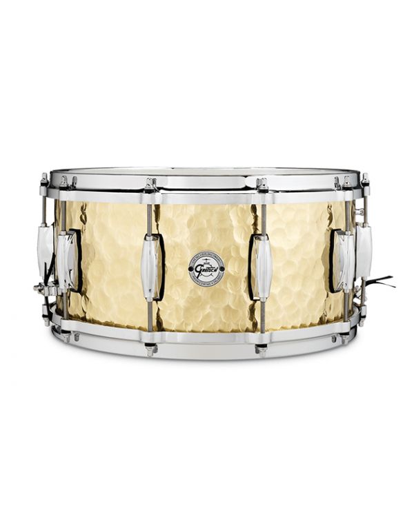 Gretsch Full Range Hammered Brass 14" x 6.5" Snare Drum