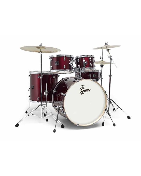 Gretsch Energy 10/12/16/22 Wine Red Drum Kit w/Hardware and Cymbals