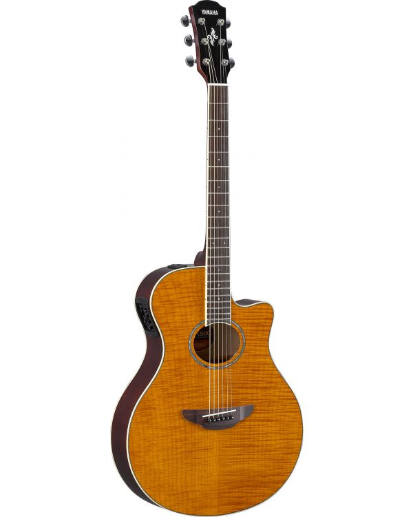 Yamaha APX600 Flame Maple Top Amber