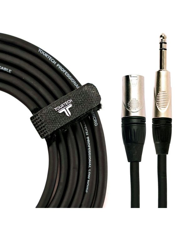 TOURTECH Male XLR to Stereo 1/4 Jack Cable, 10m 