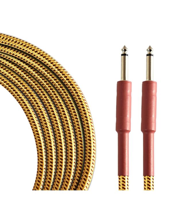 TOURTECH Pro Straight Guitar Cable, 6m, Tweed