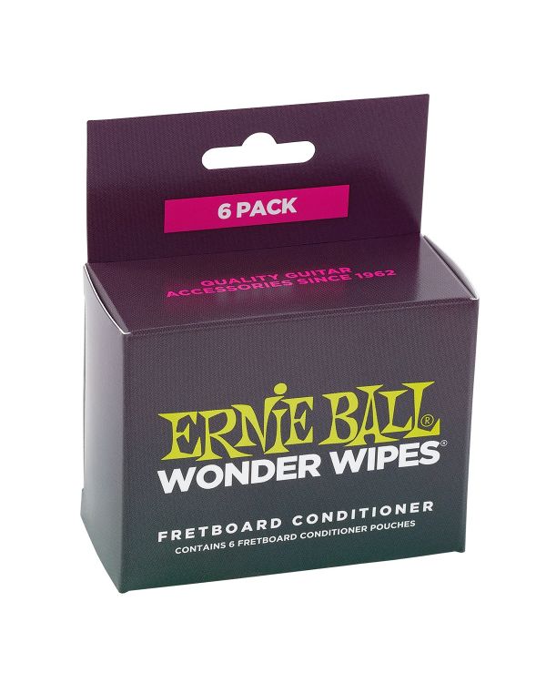Ernie Ball 4276 Wonder Wipes Fretboard Conditioner 6 Pack