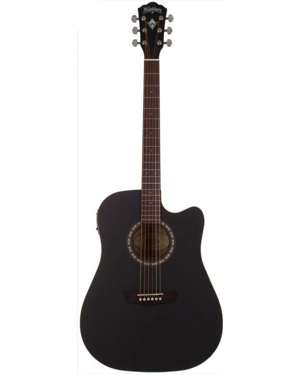 Washburn WD7SCE-B Black Harvest 7 Series PF Acoustic Guitar