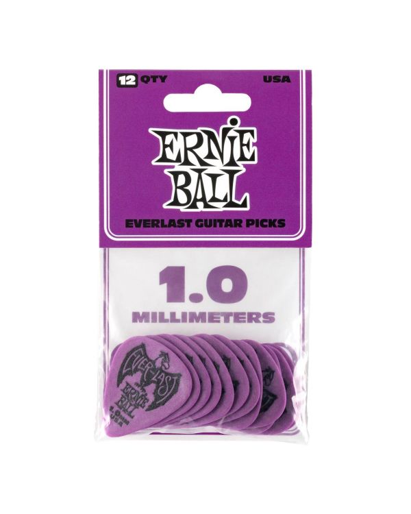 Ernie Ball Everlast 1.0mm Guitar Picks Purple (Pack of 12)