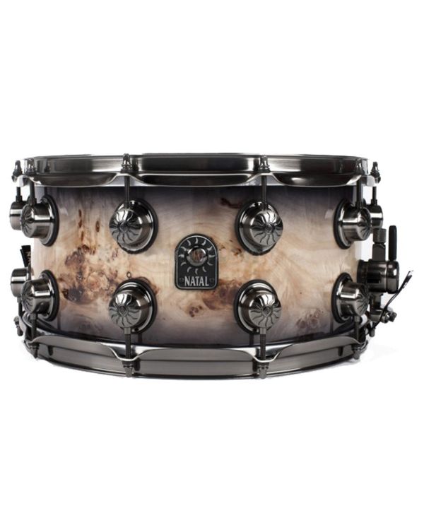 Natal Mappa Burl 14" x 7" Snare Drum in Smoked Gloss