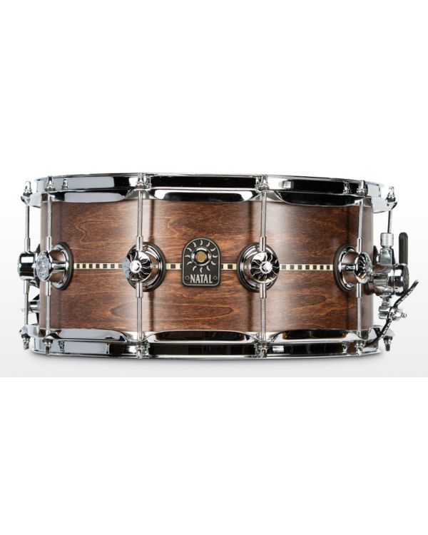 Natal Tulipwood Inlay 13" x 6.5" Satin Snare Drum