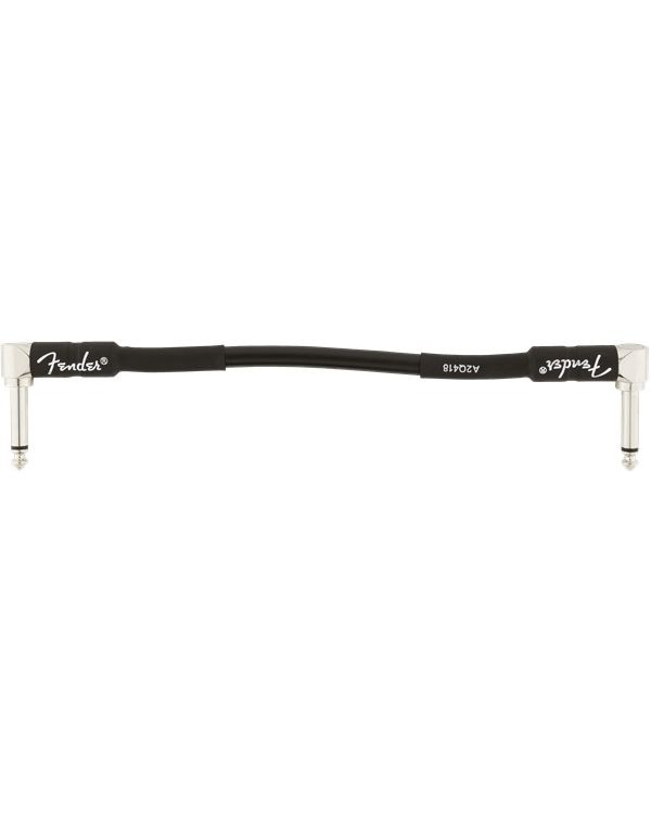 Fender Professional Instrument Cable w Angled Jacks, 6", Black