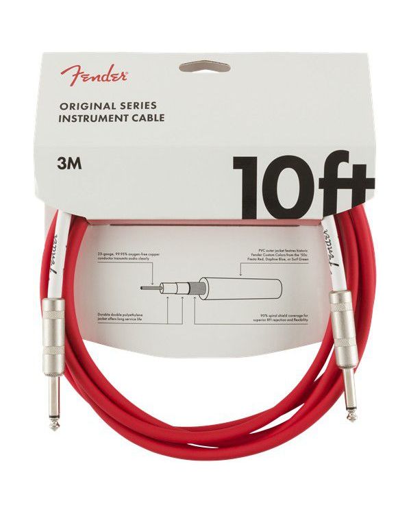 Fender Original Instrument Cable 10ft, Fiesta Red
