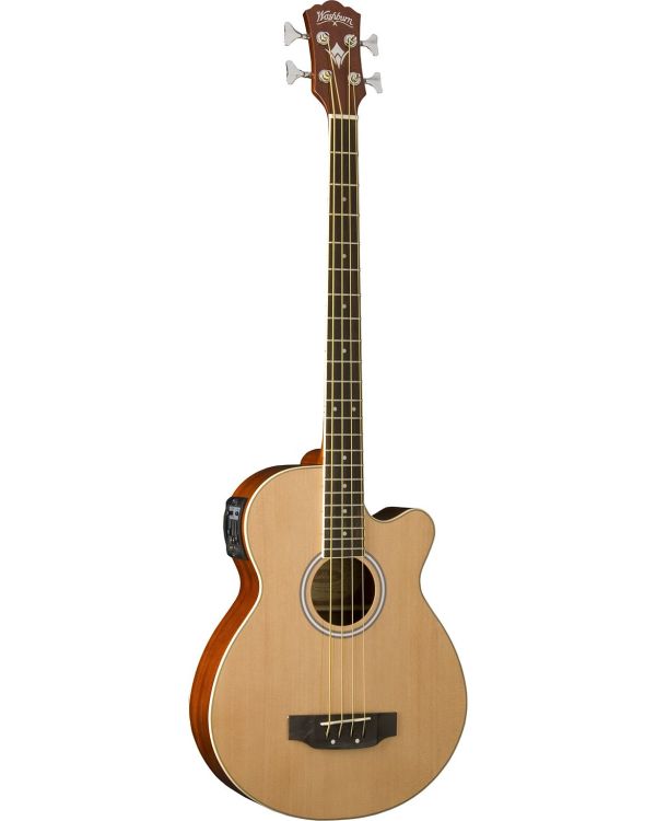 B-Stock Washburn AB5 Electro-Acoustic Bass Guitar, Natural