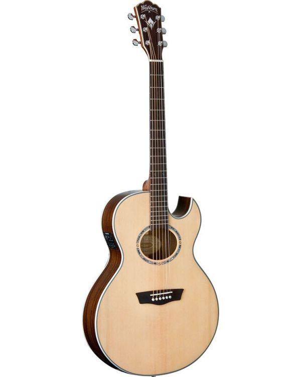 Washburn EA20SNB Electro Acoustic Guitar, Ovangkol FB