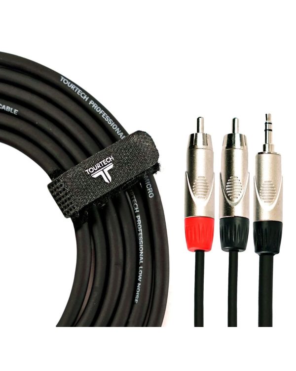 TOURTECH Mini Jack to Dual RCA Phono Cable, 3m 
