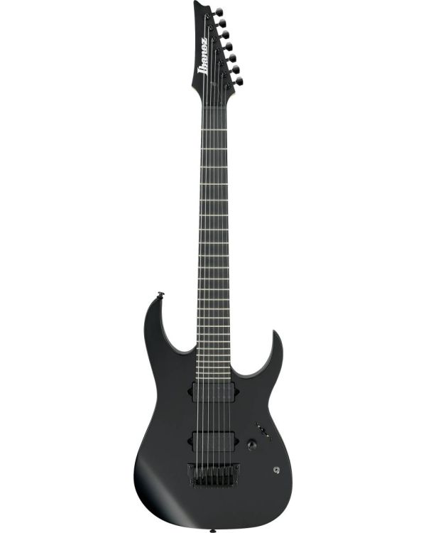 Ibanez RGIXL7-BKF RGIXL Iron Label Electric Guitar, Black Flat
