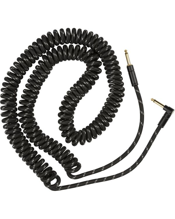 Fender Deluxe Coil Instrument Cable, 30ft, Black Tweed