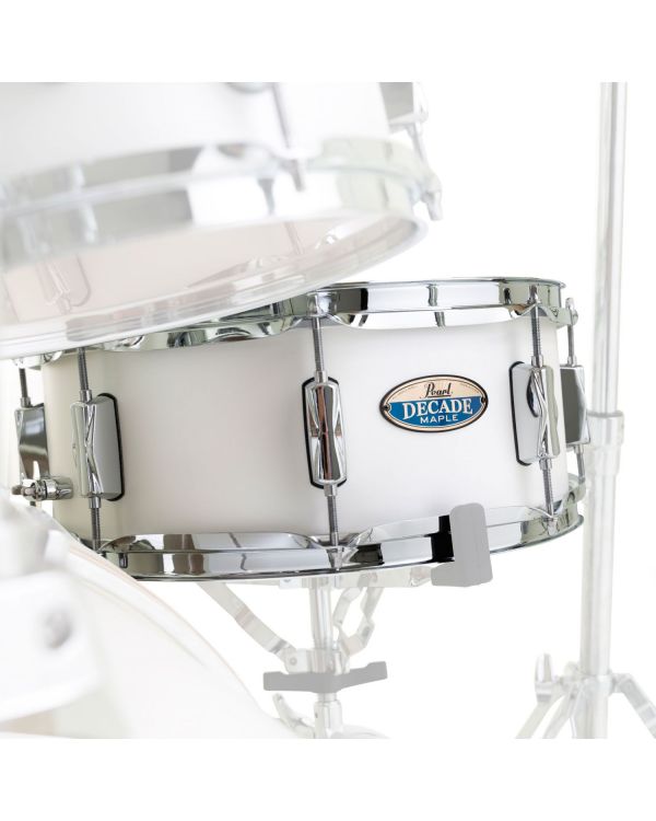Pearl Decade Maple Snare Drum White Satin Pearl 14 x 5.5
