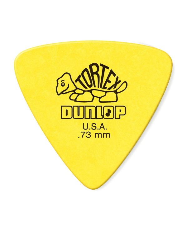 Dunlop Tortex Triangle Yellow 0.73mm Players (6 Pack)