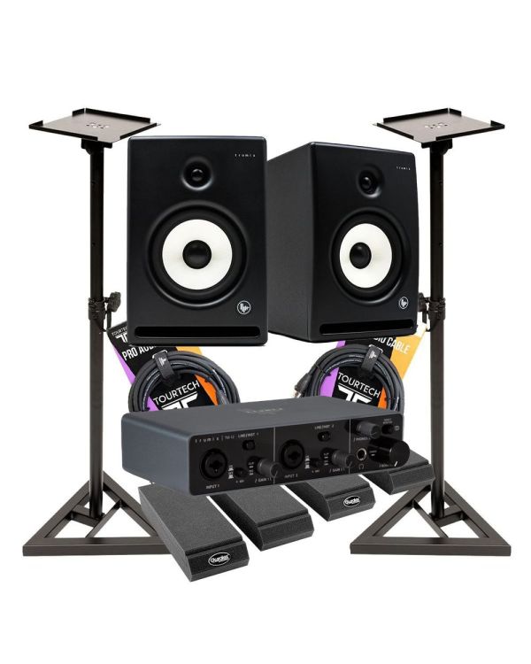 Trumix Complete 7" Studio Monitor Bundle with Stands