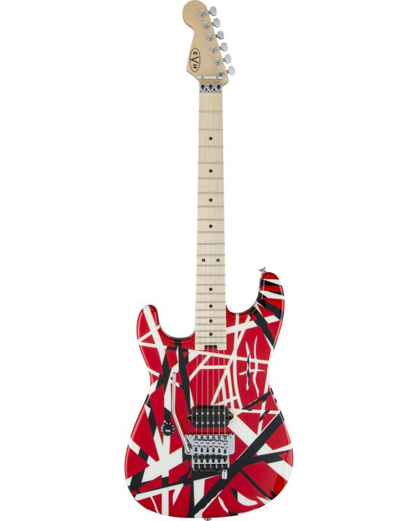 EVH Striped Series LH Electric Guitar, Red Black And White
