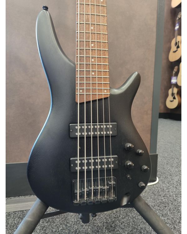 Pre-Owned Ibanez SR306EB 6-String Bass, Weathered Black (045229)