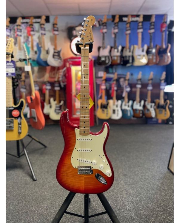Pre-Owned Fender Player Stratocaster PlusTop MN, Aged Cherry Burst (045567)