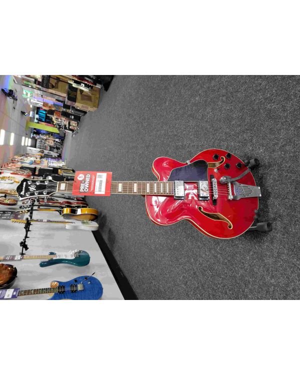 Pre-Owned Ibanez AFS75T Semi-Hollow Guitar, Red (041671)