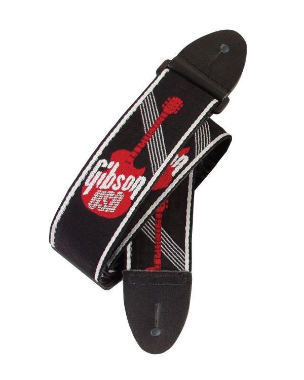 Gibson ASGG-600 2" Woven Strap with Red USA Logo