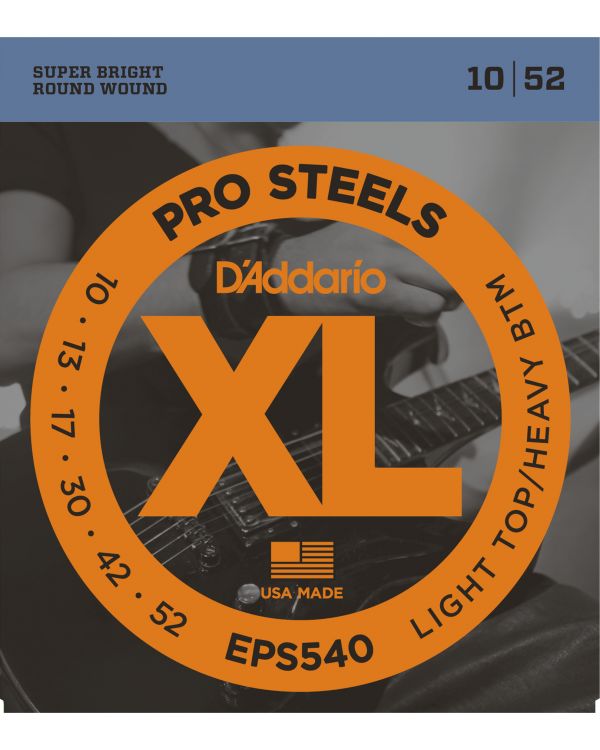 DAddario EPS540 ProSteels Strings, Light Top/Heavy Bottom, 10-52