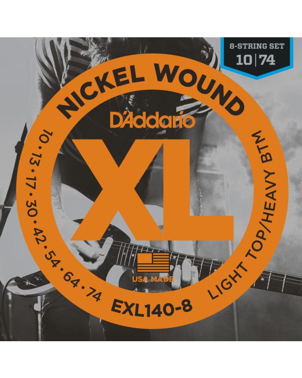 DAddario EXL140-8 Guitar Strings for 8-String Guitars 10-74