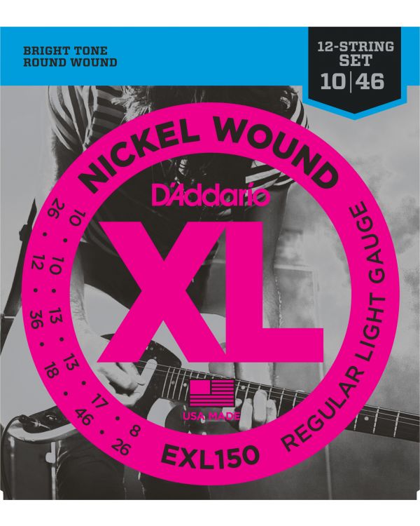 DAddario EXL150 Nickel Wound Electric Guitar Strings 12-String 10-46
