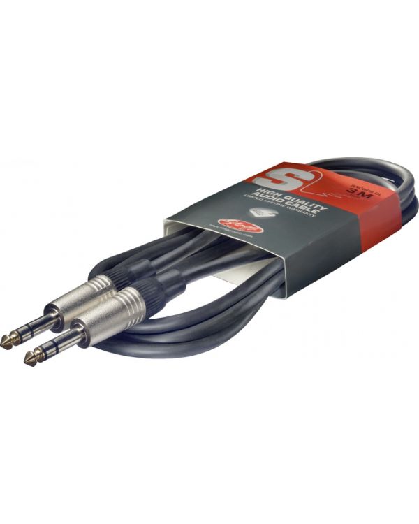 Stagg 3m Stereo 6.3mm Jack to Jack Cable