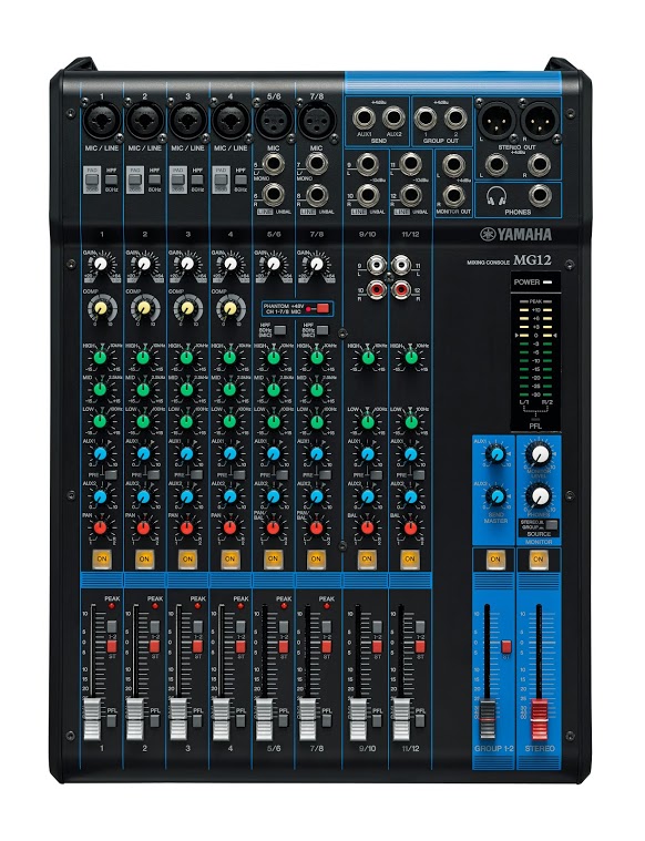 An image of Yamaha MG12 Mixing Desk | PMT Online