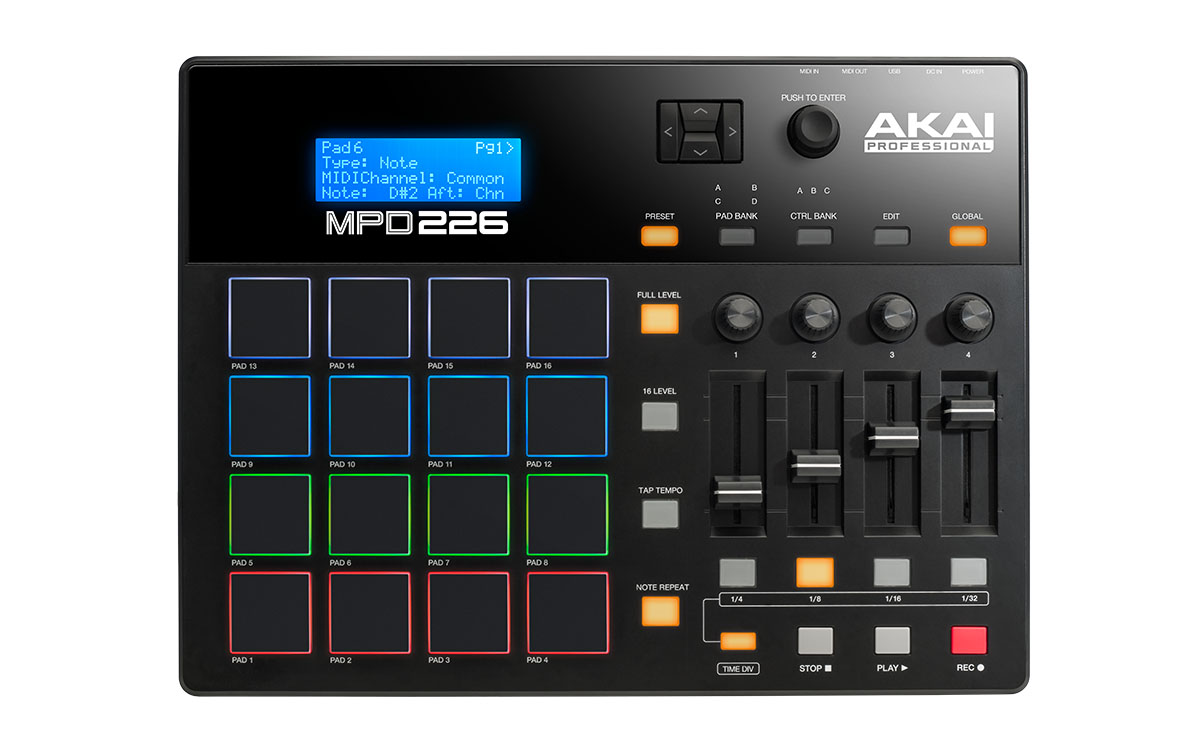 An image of Akai Professional MPD226 USB MIDI Pad Controller | PMT Online