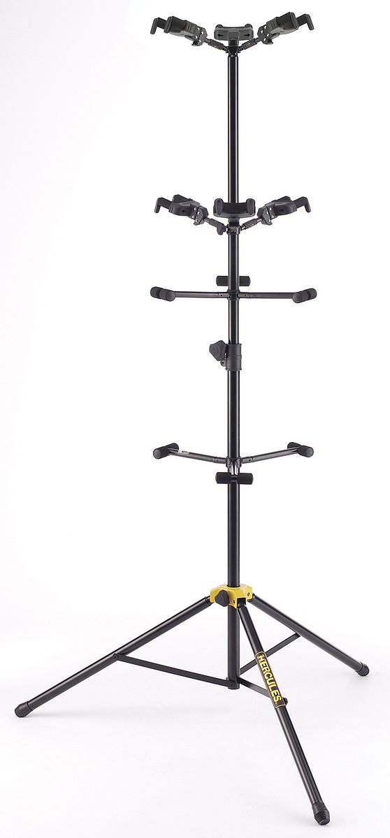 An image of B-Stock Hercules GS526B Auto Grip System Stand for 6 Guitars