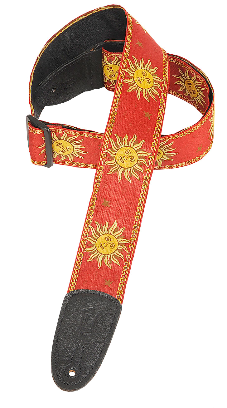 An image of Levy's MPJGSUN Red Guitar Strap | PMT Online