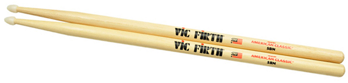 An image of Vic Firth American Classic 5BN Nylon Tip Drumsticks (pair) - Gift for a Drummer ...
